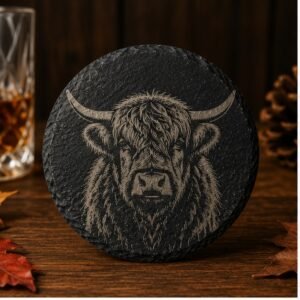 Round Slate Coaster