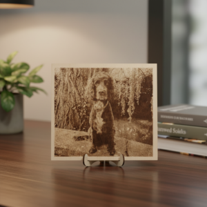 Personalised Photo on Plywood 20 × 15 cm with Stand
